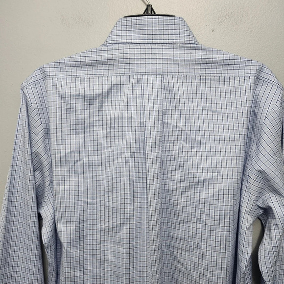 Brooks brothers men's button-down shirt size 15.5 regent fit plaid blue - Picture 7 of 7